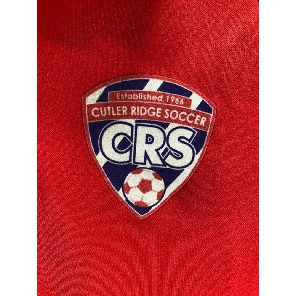 Cutter Ridge Soccer Adidas Polo Shirt Adult Small Red Short Sleeve Pullover Mens